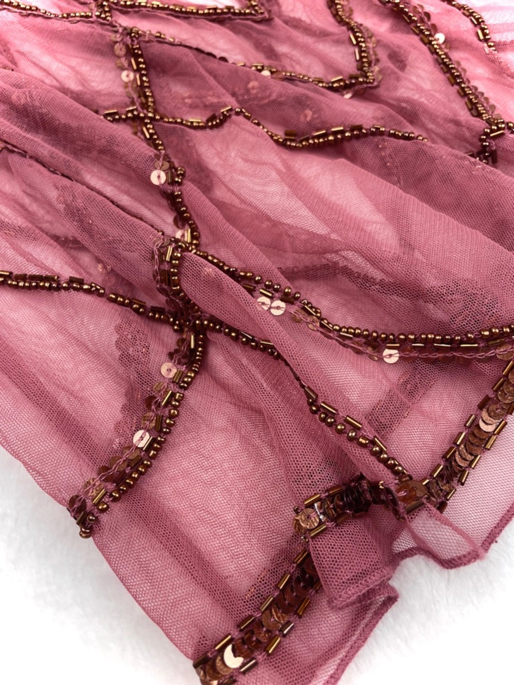 Kimchi Blue Dusty Rose Beaded Sheer Tank - Picture 4 of 8